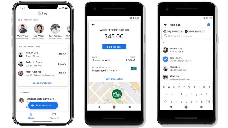 Google Pay Receive Boarding Passes, Facility To Transfer Funds To Contacts